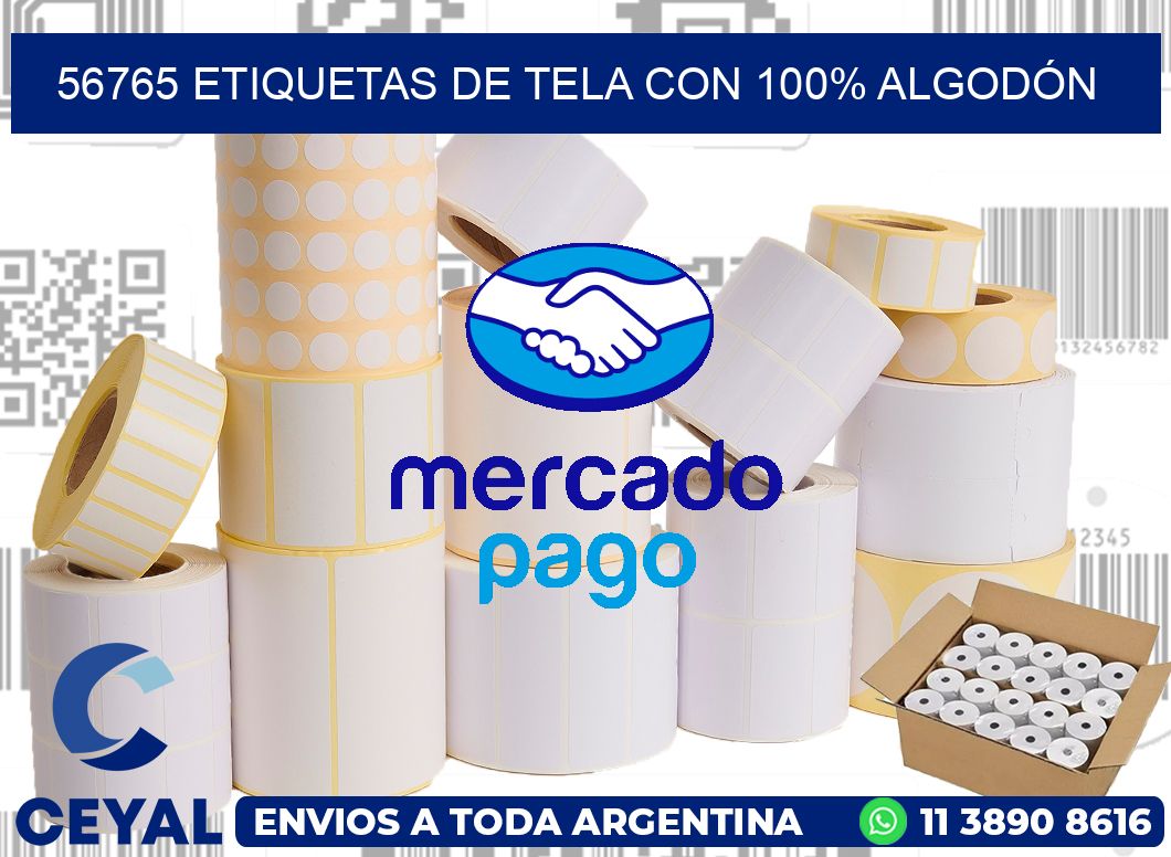 56765 ETIQUETAS DE TELA CON 100% ALGODÓN