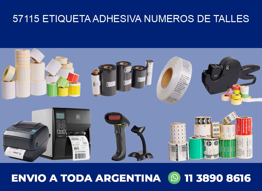 57115 ETIQUETA ADHESIVA NUMEROS DE TALLES