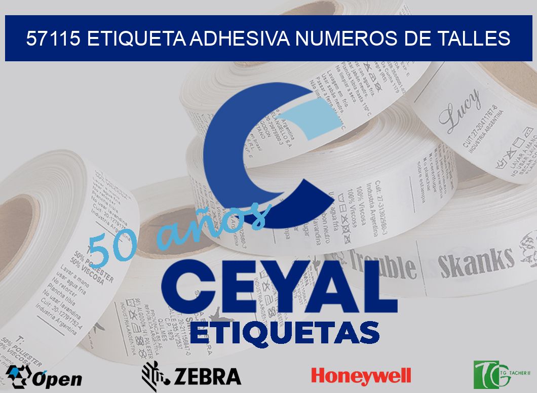 57115 ETIQUETA ADHESIVA NUMEROS DE TALLES