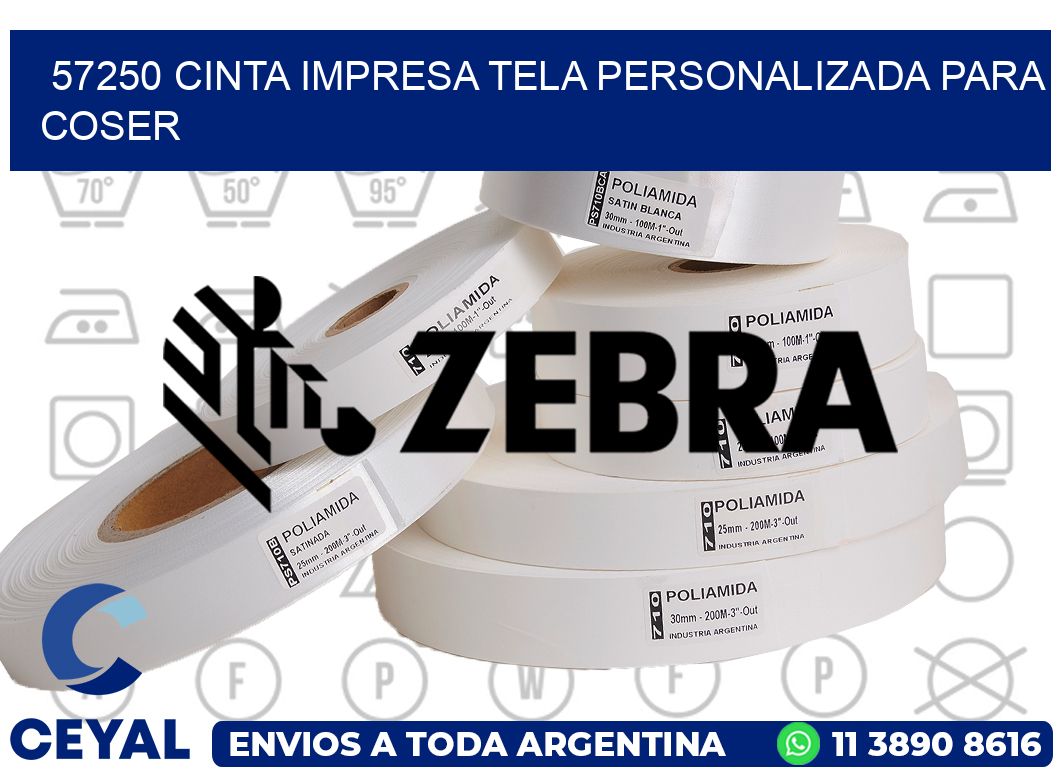 57250 CINTA IMPRESA TELA PERSONALIZADA PARA COSER