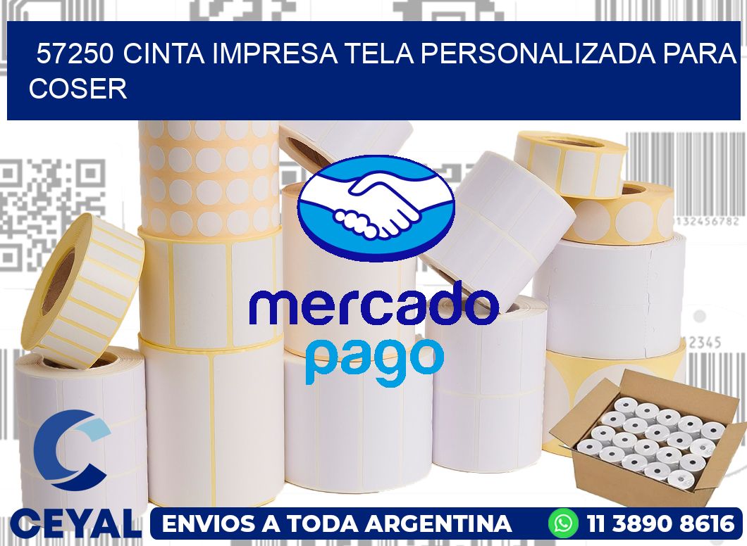 57250 CINTA IMPRESA TELA PERSONALIZADA PARA COSER