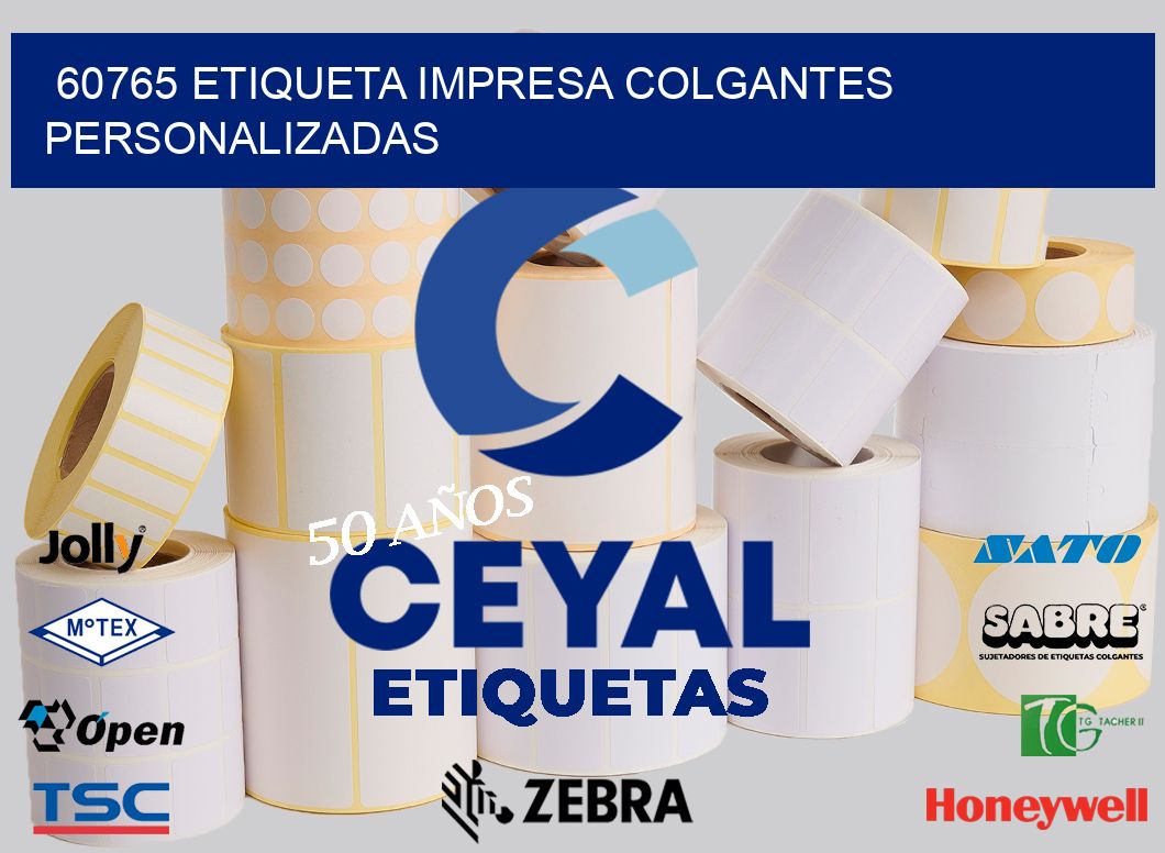 60765 ETIQUETA IMPRESA COLGANTES PERSONALIZADAS