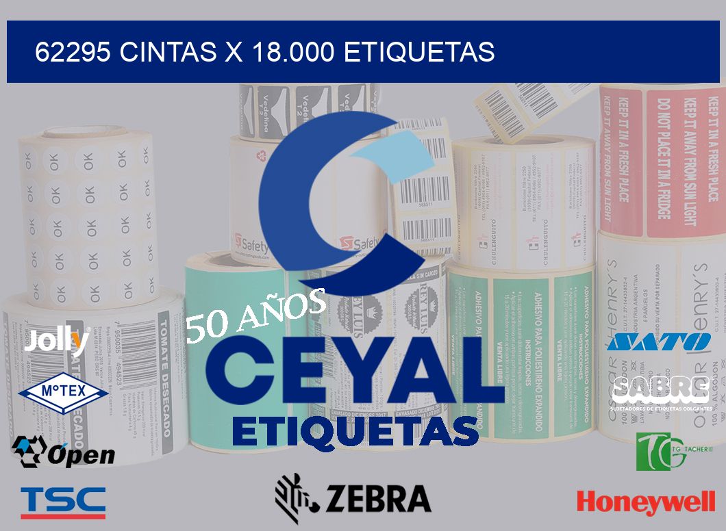 62295 cintas x 18.000 etiquetas