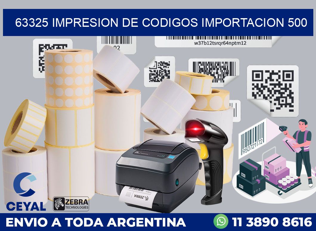 63325 impresion de codigos importacion 500