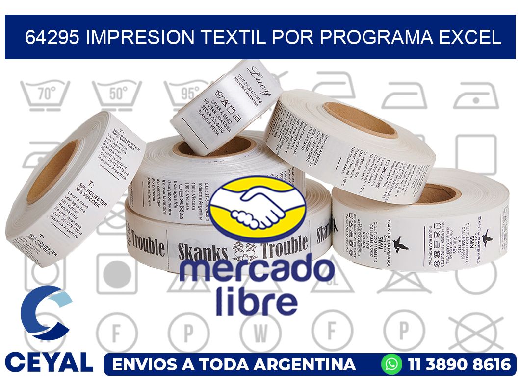 64295 IMPRESION TEXTIL POR PROGRAMA EXCEL
