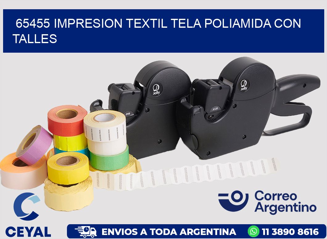 65455 IMPRESION TEXTIL TELA POLIAMIDA CON TALLES