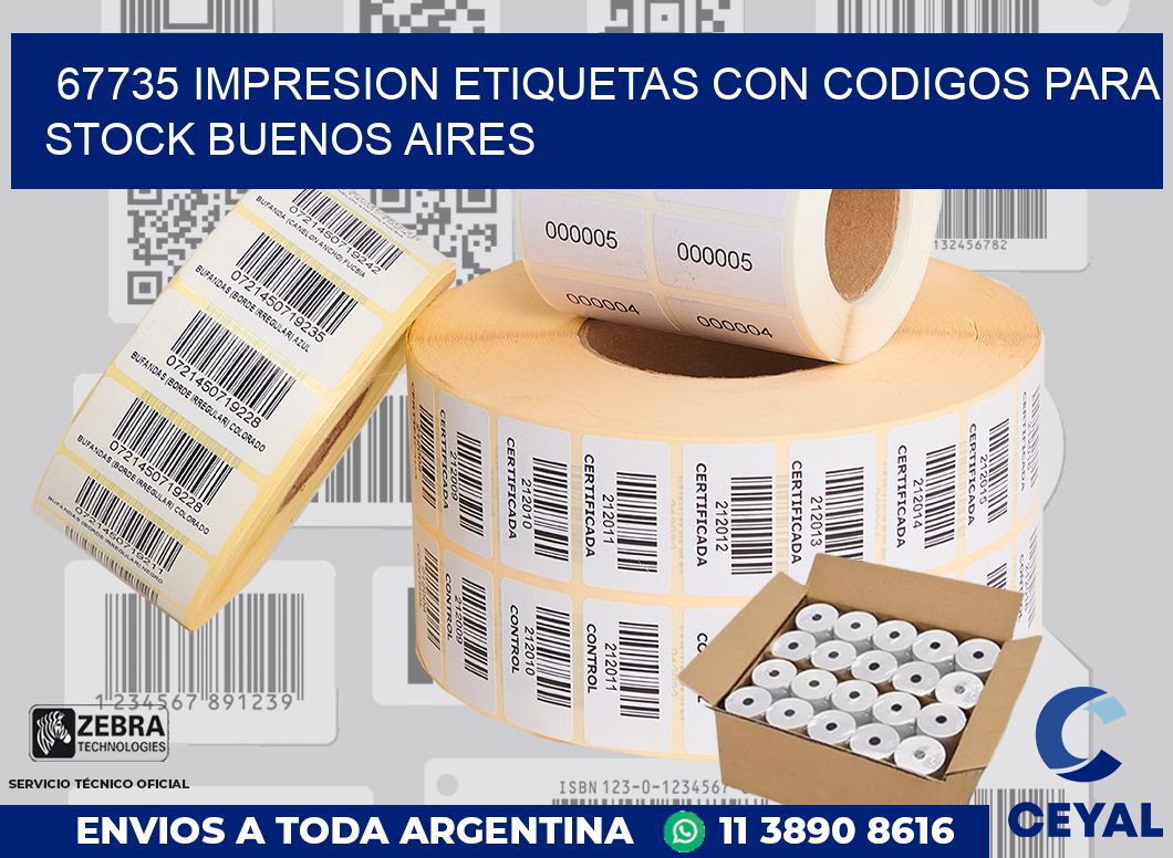 67735 IMPRESION ETIQUETAS CON CODIGOS PARA STOCK BUENOS AIRES