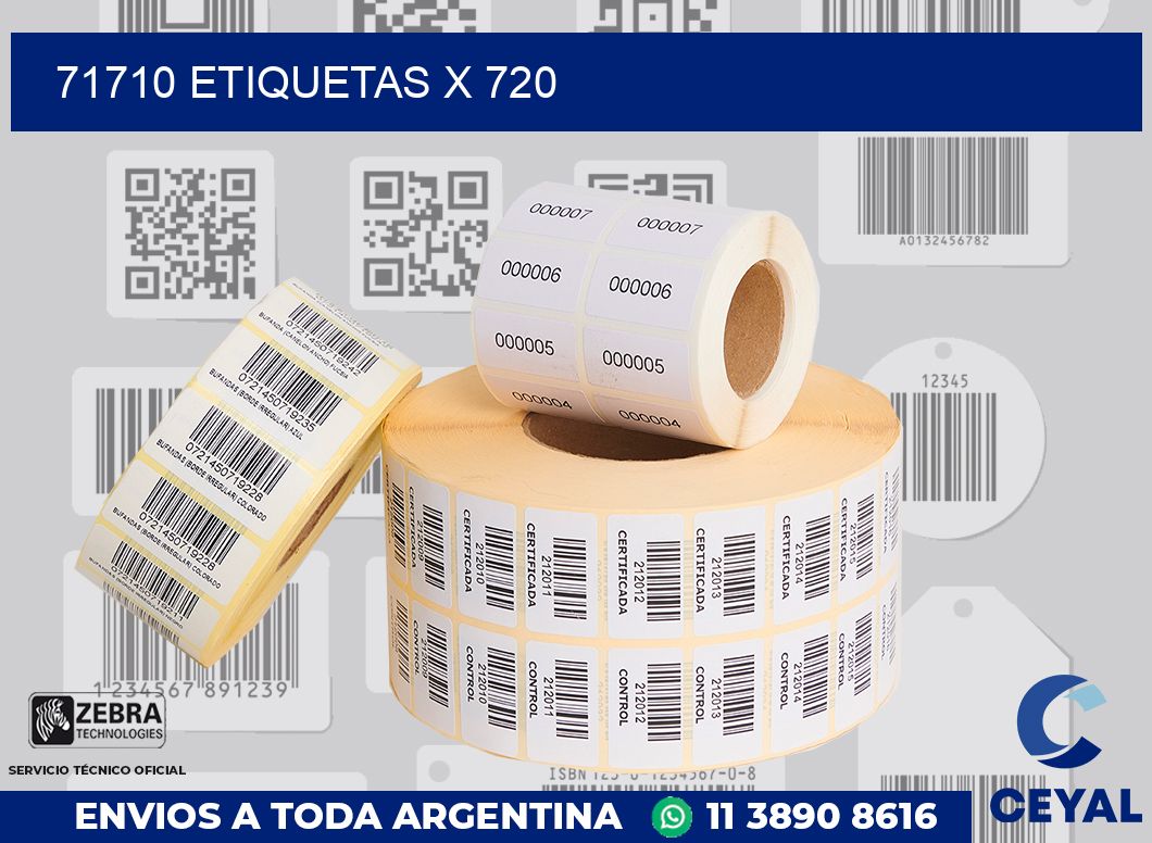 71710 Etiquetas x 720
