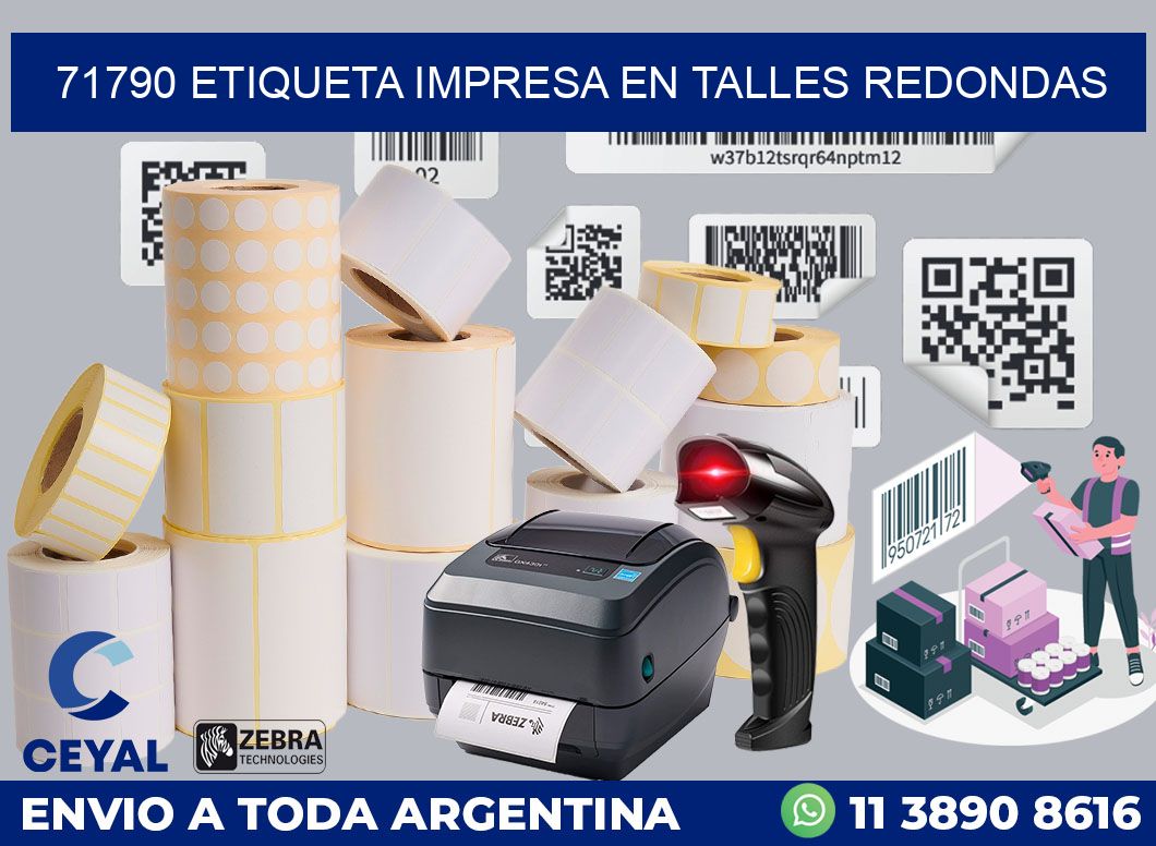 71790 ETIQUETA IMPRESA EN TALLES REDONDAS
