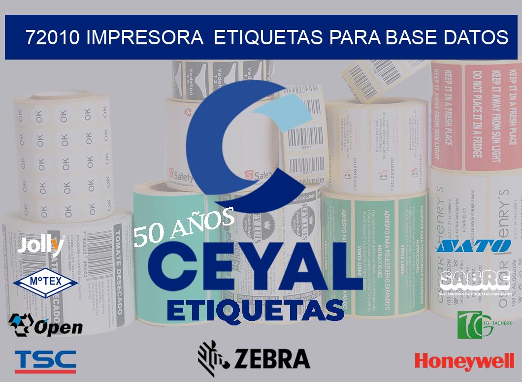72010 impresora  etiquetas para base datos