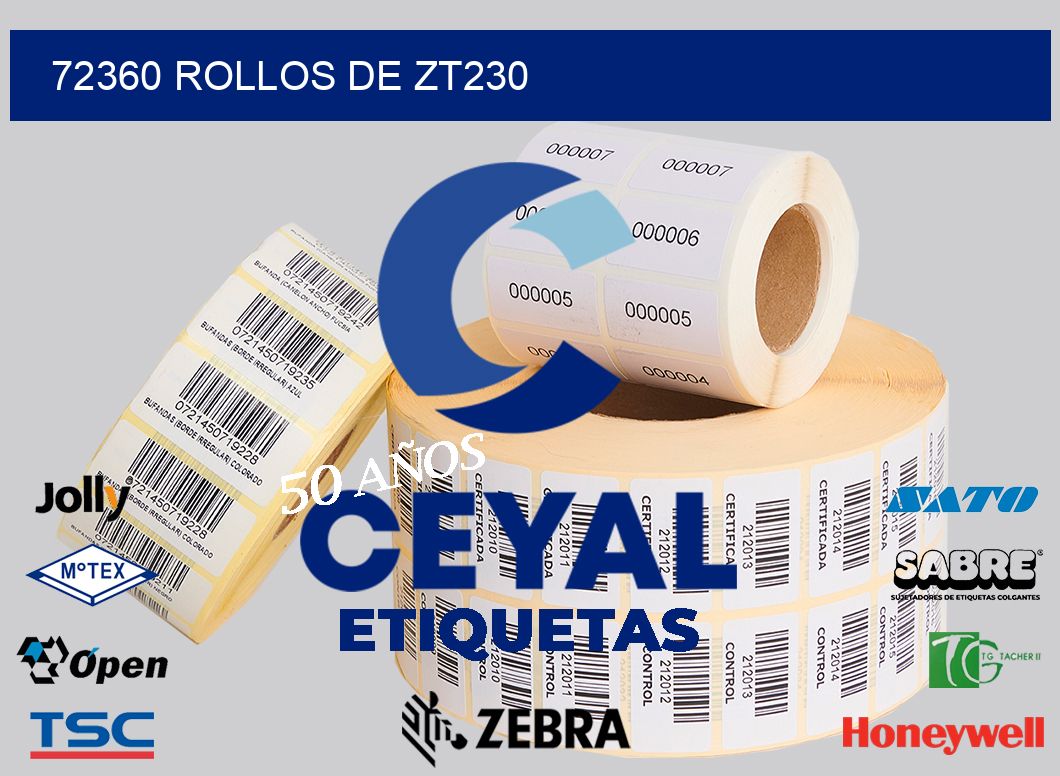 72360 ROLLOS DE ZT230