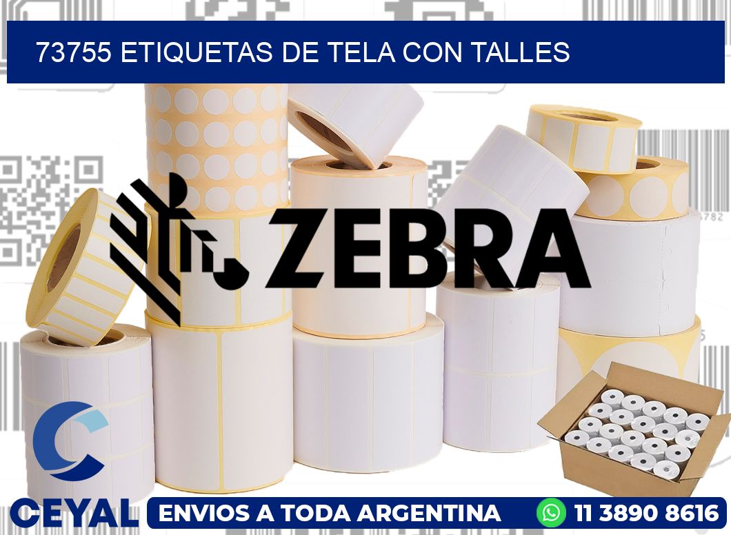 73755 ETIQUETAS DE TELA CON TALLES