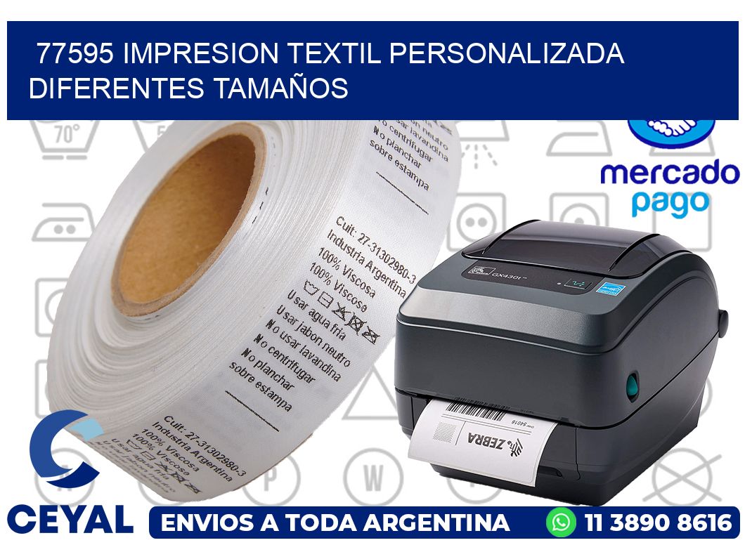 77595 IMPRESION TEXTIL PERSONALIZADA DIFERENTES TAMAÑOS