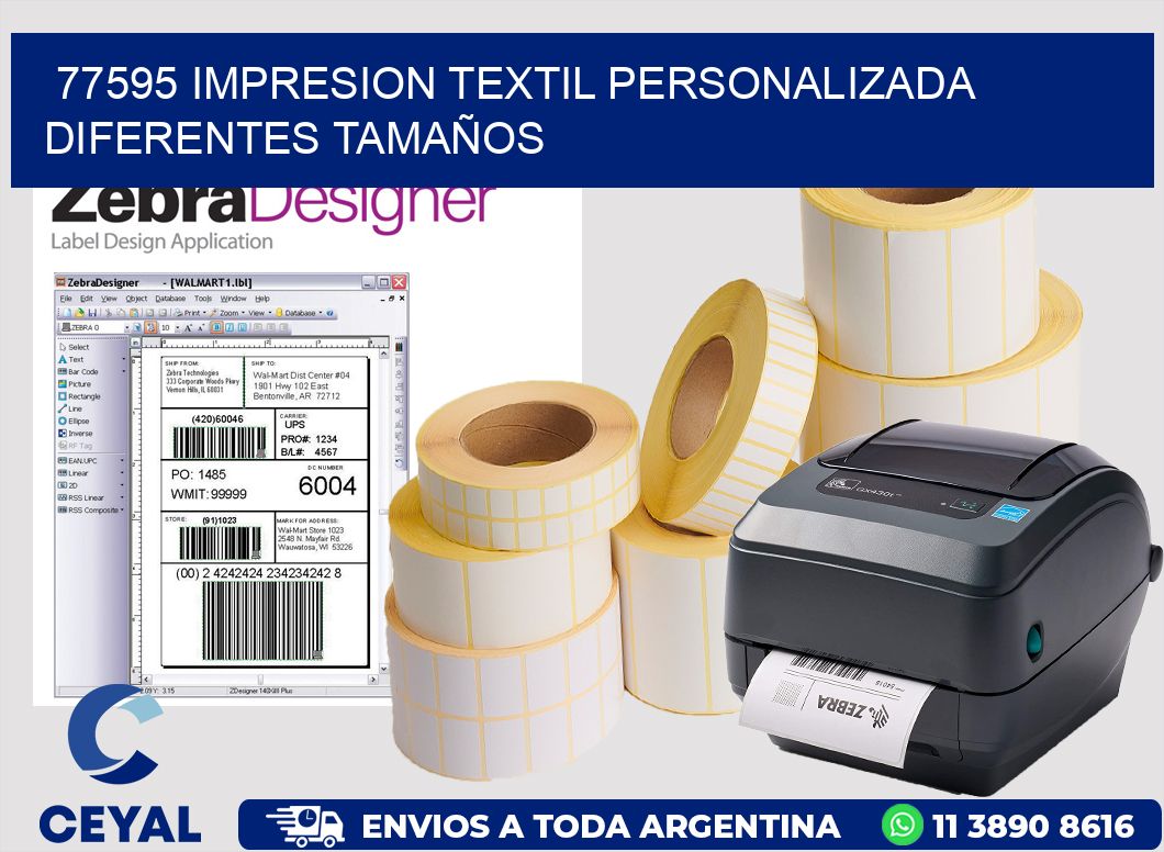 77595 IMPRESION TEXTIL PERSONALIZADA DIFERENTES TAMAÑOS