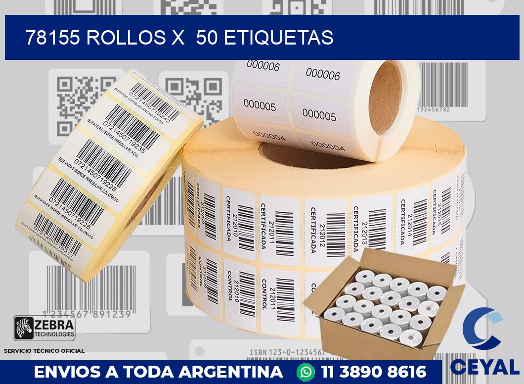 78155 Rollos x  50 etiquetas