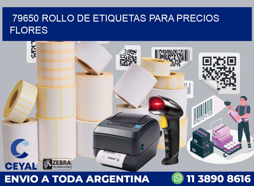 79650 ROLLO DE ETIQUETAS PARA PRECIOS FLORES