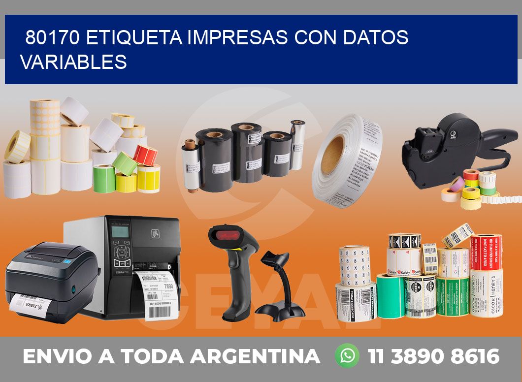 80170 ETIQUETA IMPRESAS CON DATOS VARIABLES