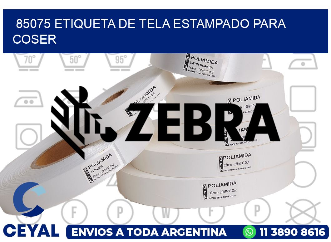 85075 ETIQUETA DE TELA ESTAMPADO PARA COSER