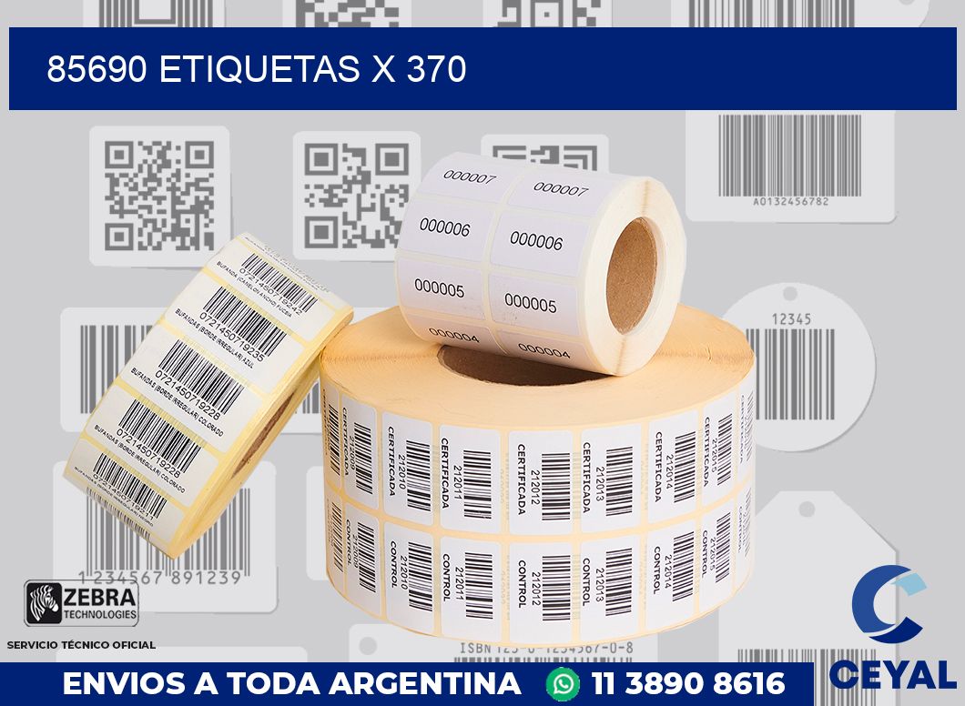85690 Etiquetas x 370