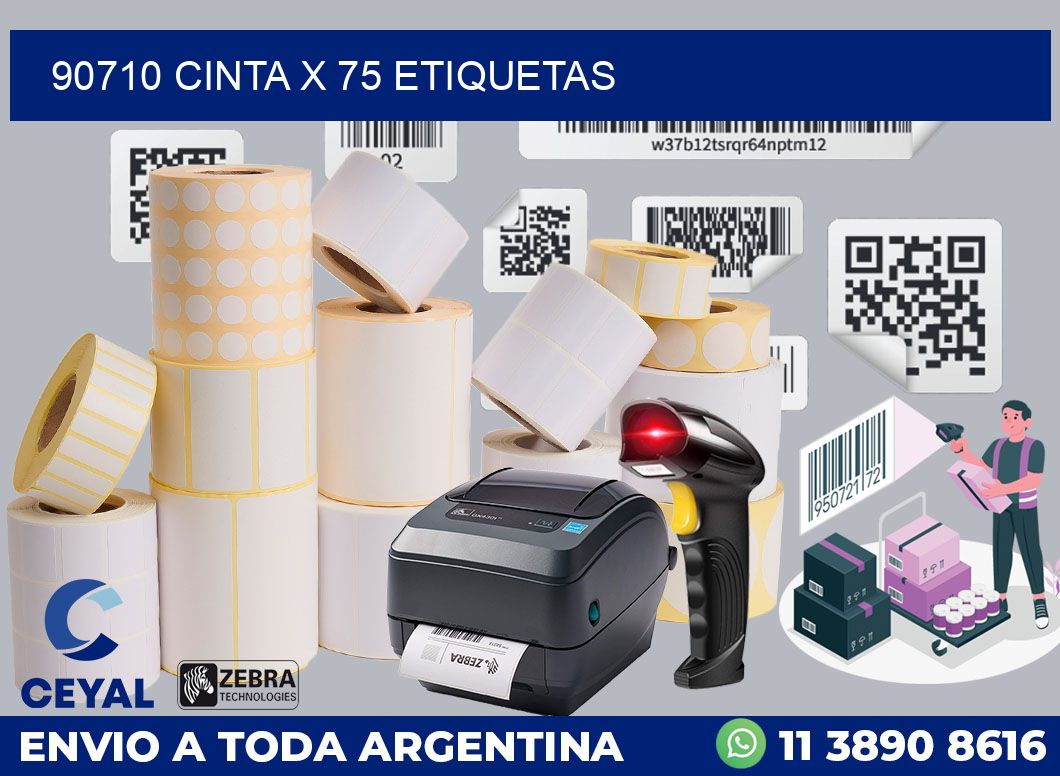 90710 cinta x 75 etiquetas