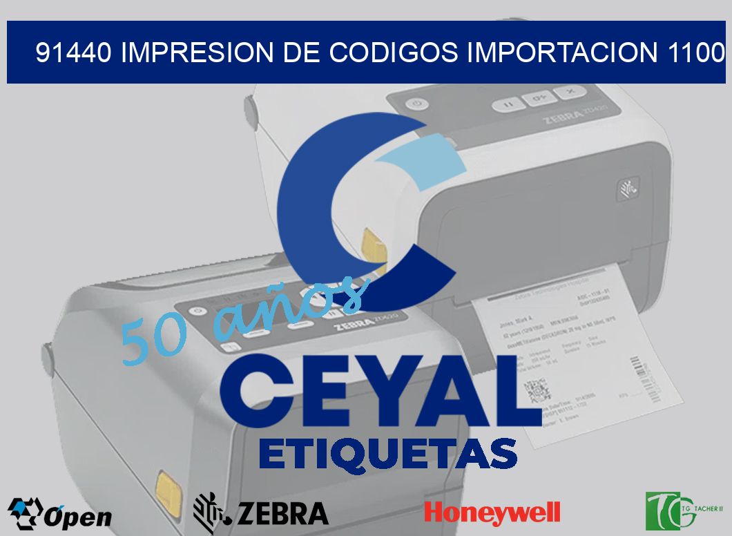 91440 impresion de codigos importacion 1100