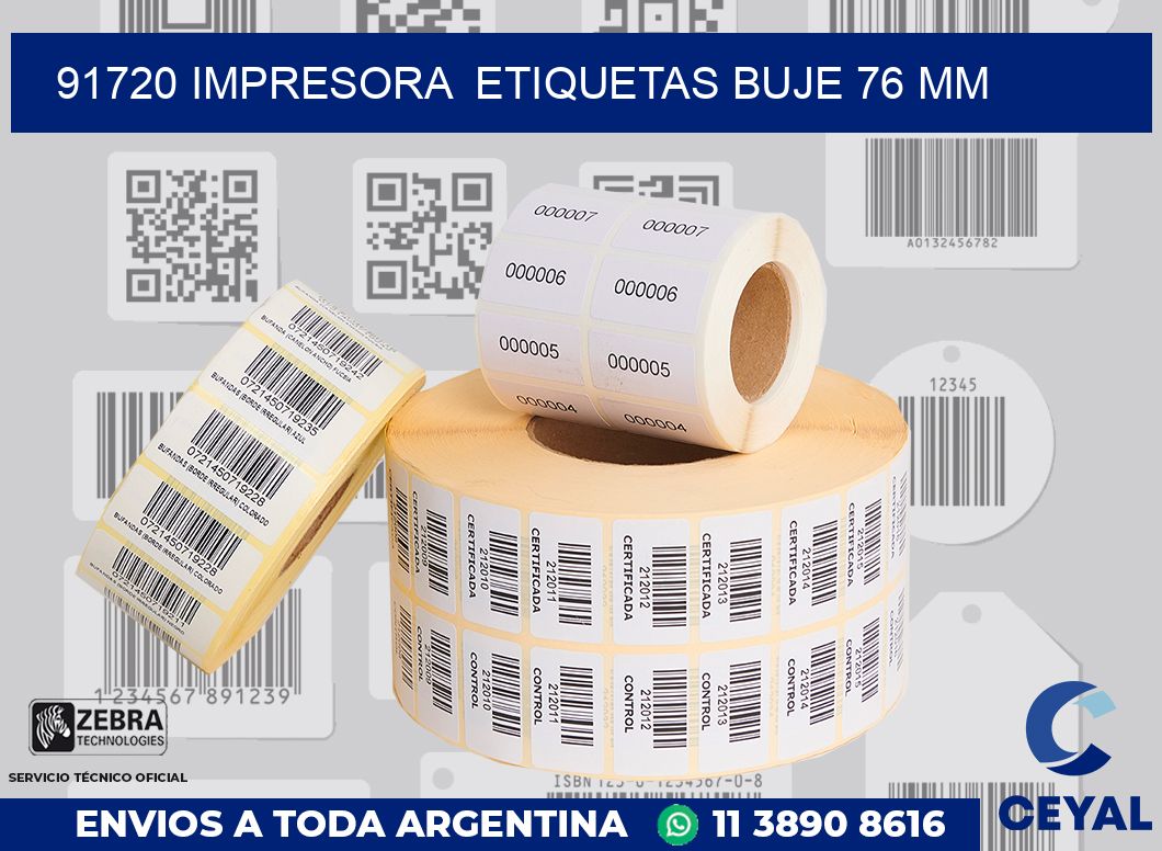 91720 impresora  etiquetas buje 76 mm