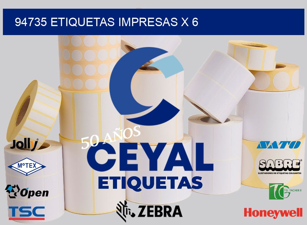 94735 Etiquetas impresas x 6