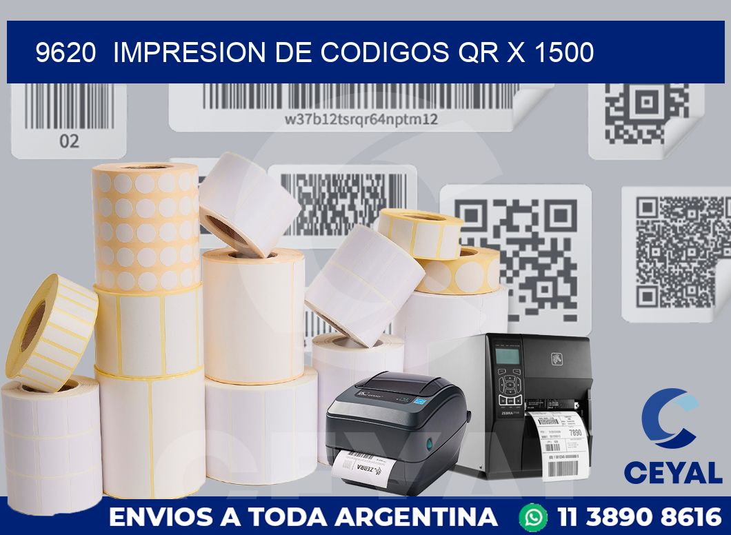 9620 impresion de codigos qr x 1500
