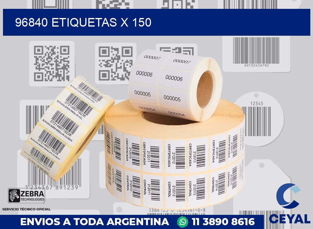 96840 Etiquetas x 150