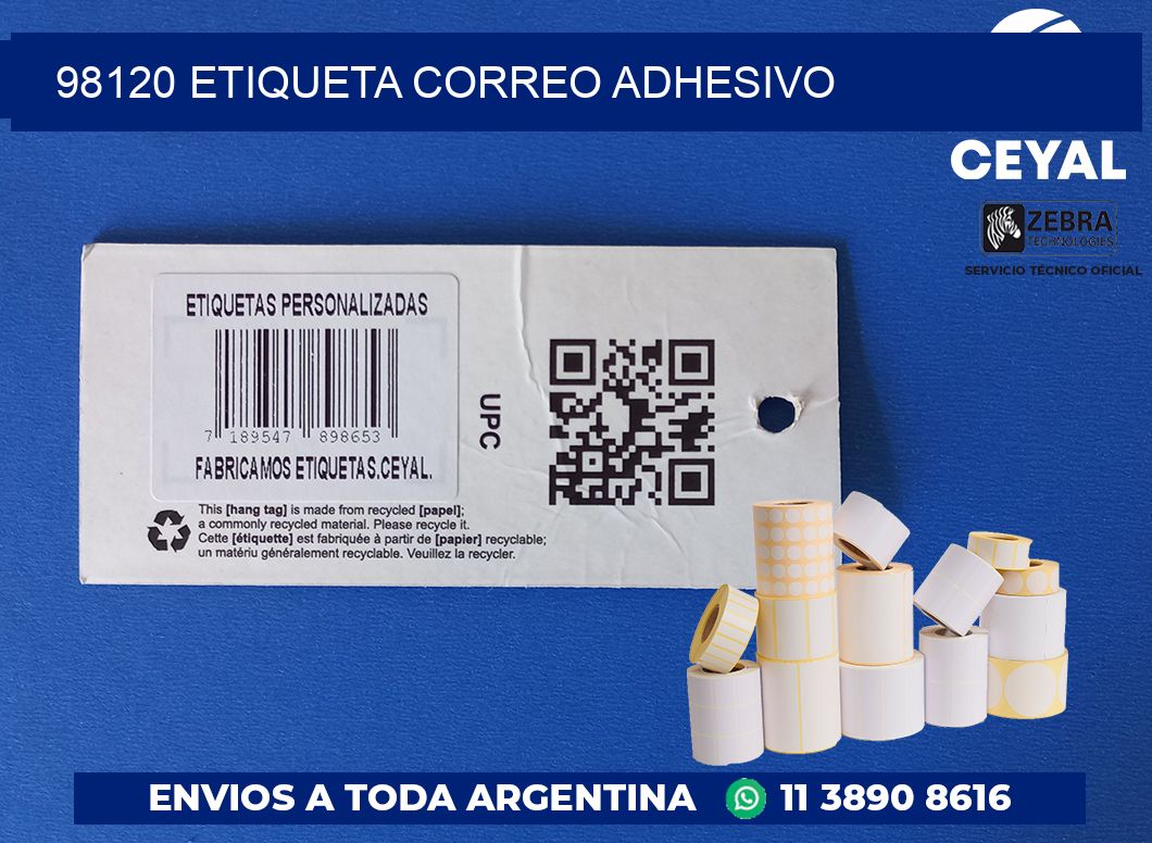 98120 ETIQUETA CORREO ADHESIVO