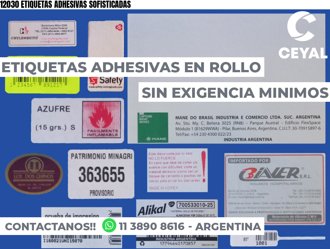 12030 ETIQUETAS ADHESIVAS SOFISTICADAS