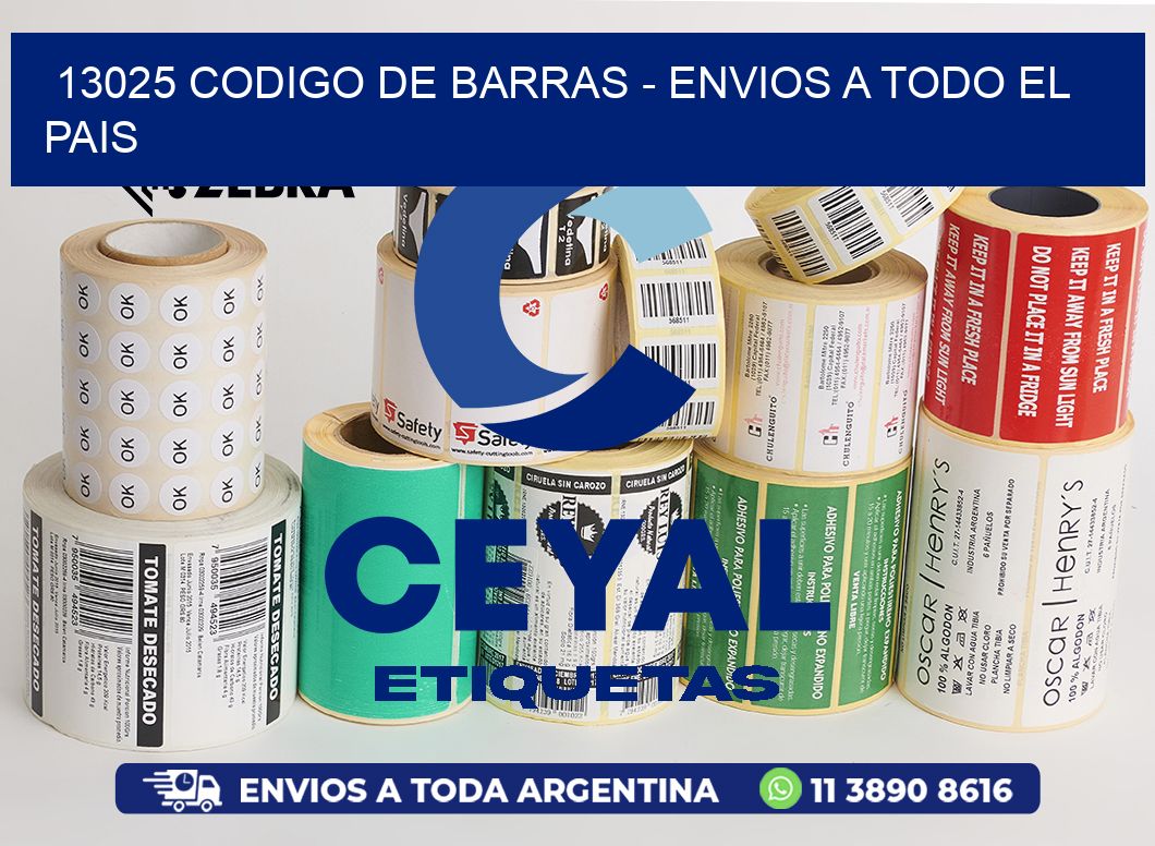 13025 CODIGO DE BARRAS - ENVIOS A TODO EL PAIS