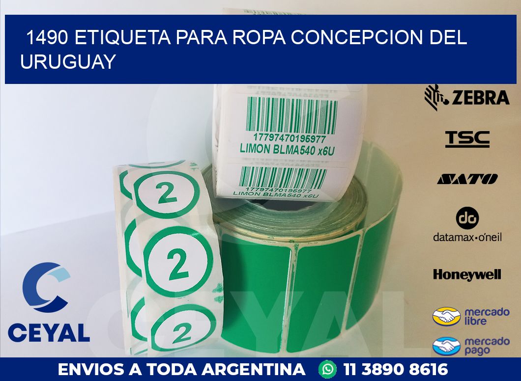 1490 ETIQUETA PARA ROPA CONCEPCION DEL URUGUAY