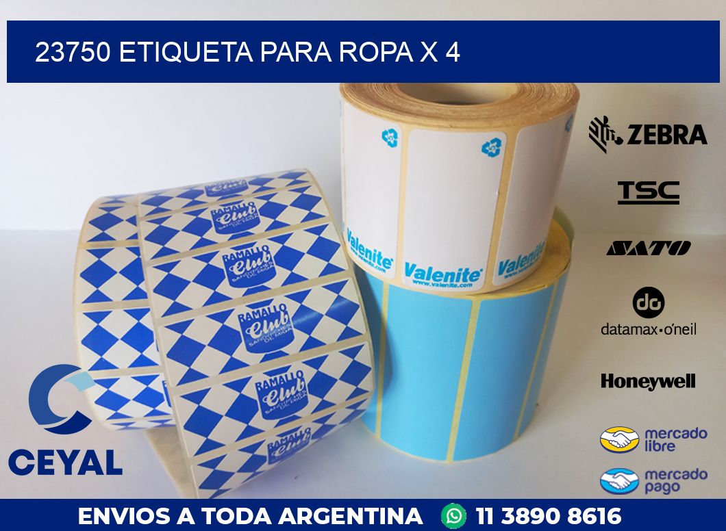 23750 ETIQUETA PARA ROPA X 4