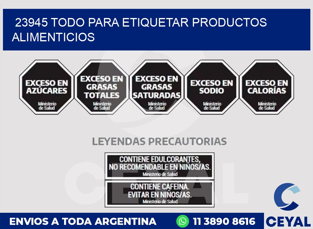 23945 TODO PARA ETIQUETAR PRODUCTOS ALIMENTICIOS