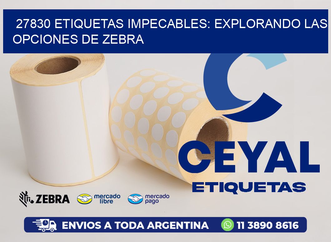 27830 Etiquetas Impecables: Explorando las Opciones de Zebra