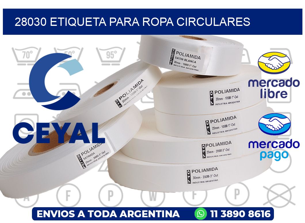 28030 ETIQUETA PARA ROPA CIRCULARES