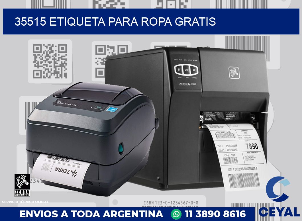 35515 ETIQUETA PARA ROPA GRATIS