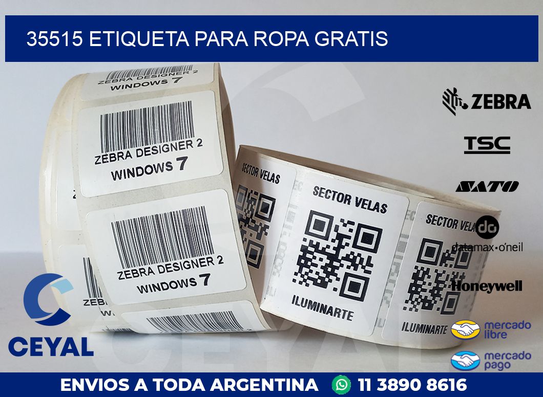 35515 ETIQUETA PARA ROPA GRATIS