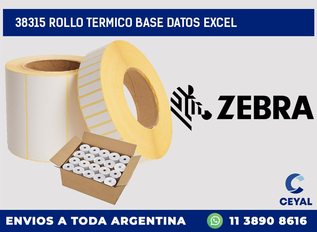38315 rollo termico base datos excel