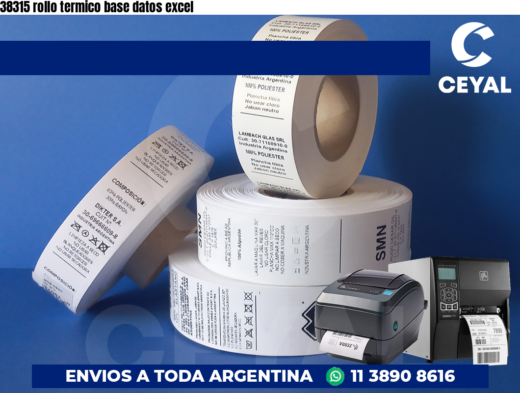 38315 rollo termico base datos excel
