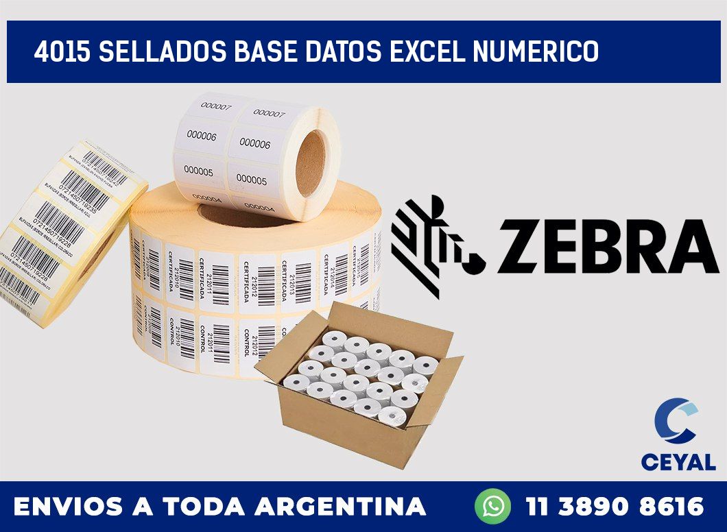 4015 sellados base datos excel numerico