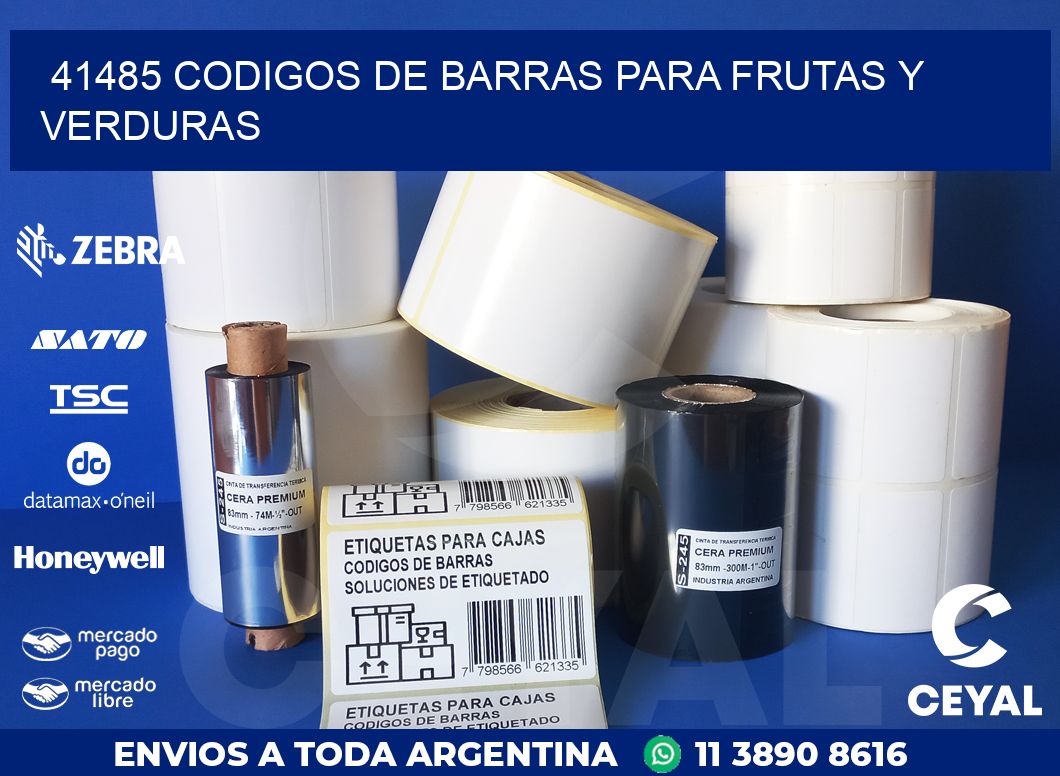 41485 CODIGOS DE BARRAS PARA FRUTAS Y VERDURAS