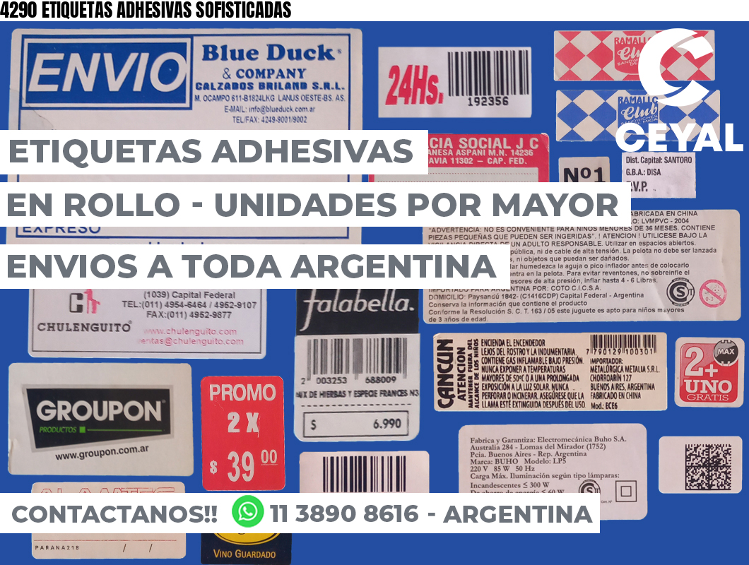 4290 ETIQUETAS ADHESIVAS SOFISTICADAS