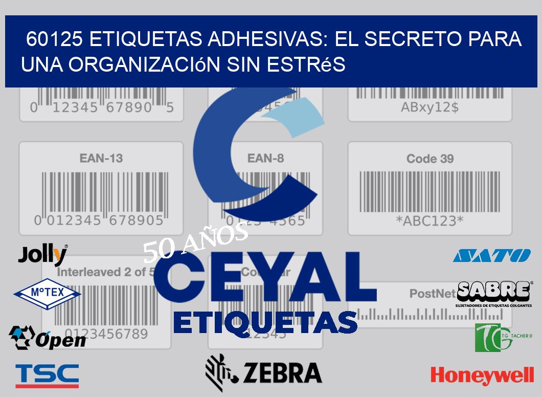 60125 Etiquetas Adhesivas: El Secreto para una Organización sin Estrés