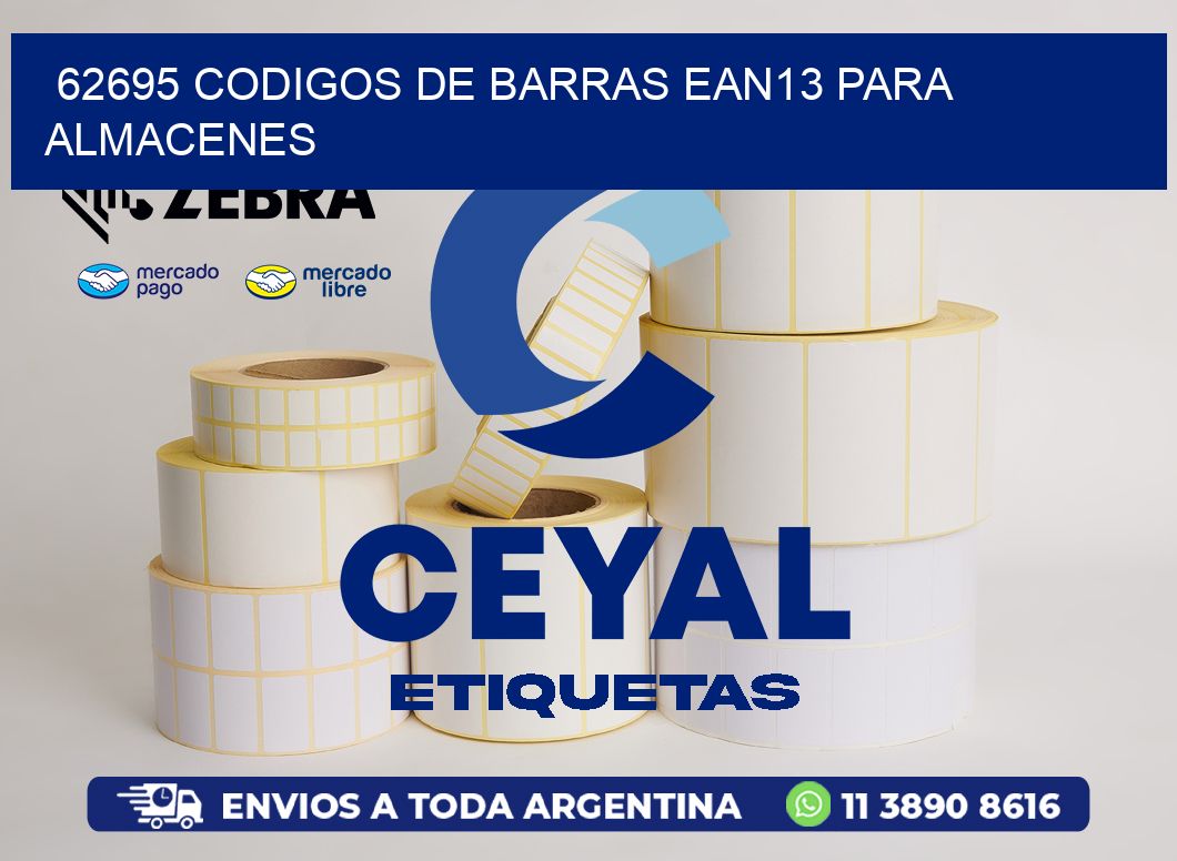 62695 CODIGOS DE BARRAS EAN13 PARA ALMACENES