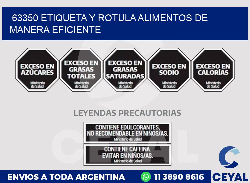 63350 ETIQUETA Y ROTULA ALIMENTOS DE MANERA EFICIENTE
