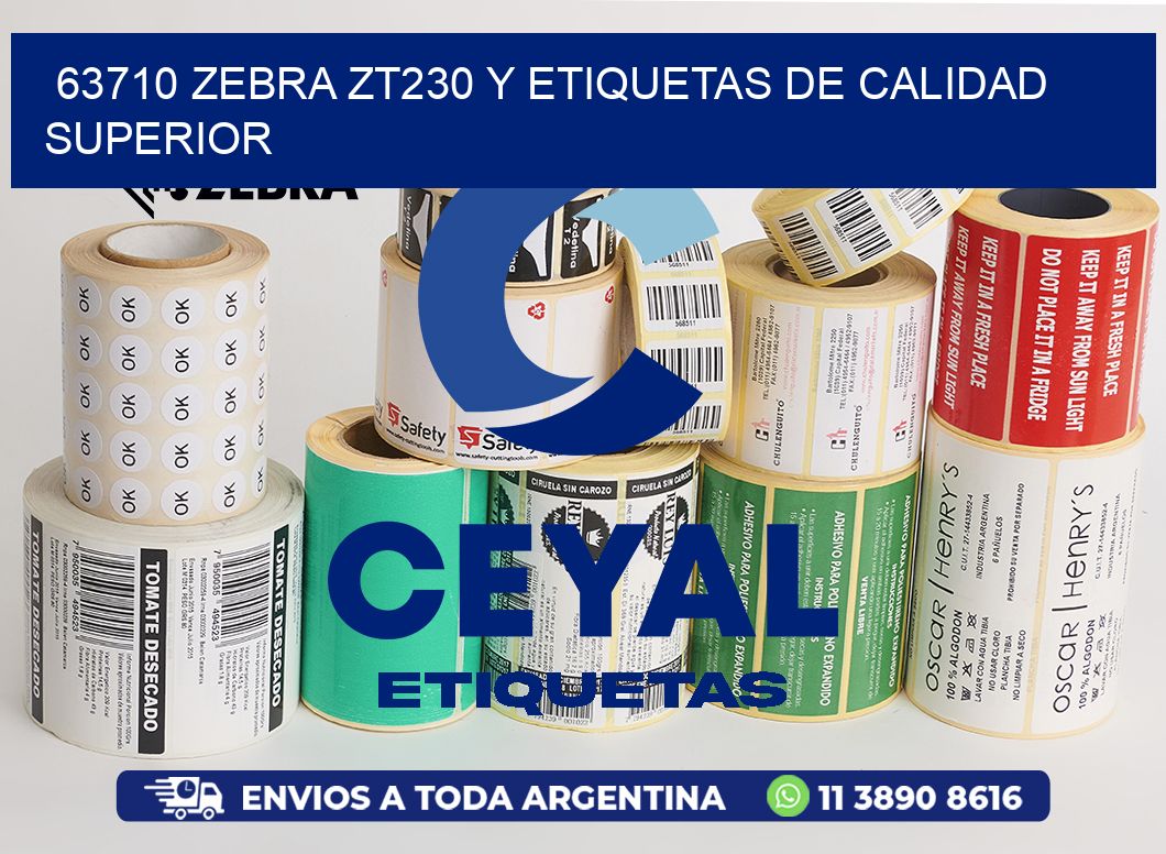 63710 Zebra ZT230 y Etiquetas de Calidad Superior
