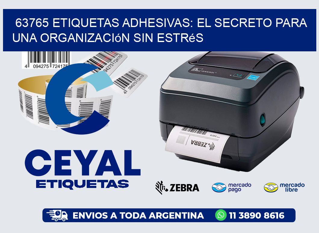 63765 Etiquetas Adhesivas: El Secreto para una Organización sin Estrés