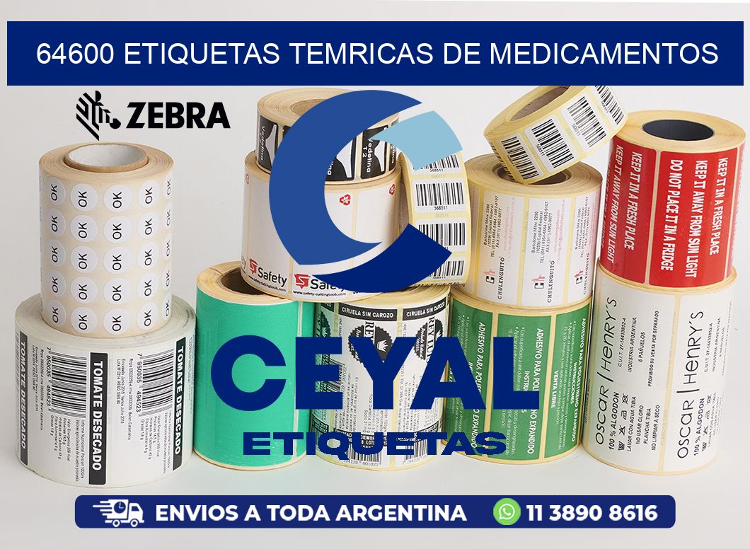 64600 etiquetas temricas de medicamentos